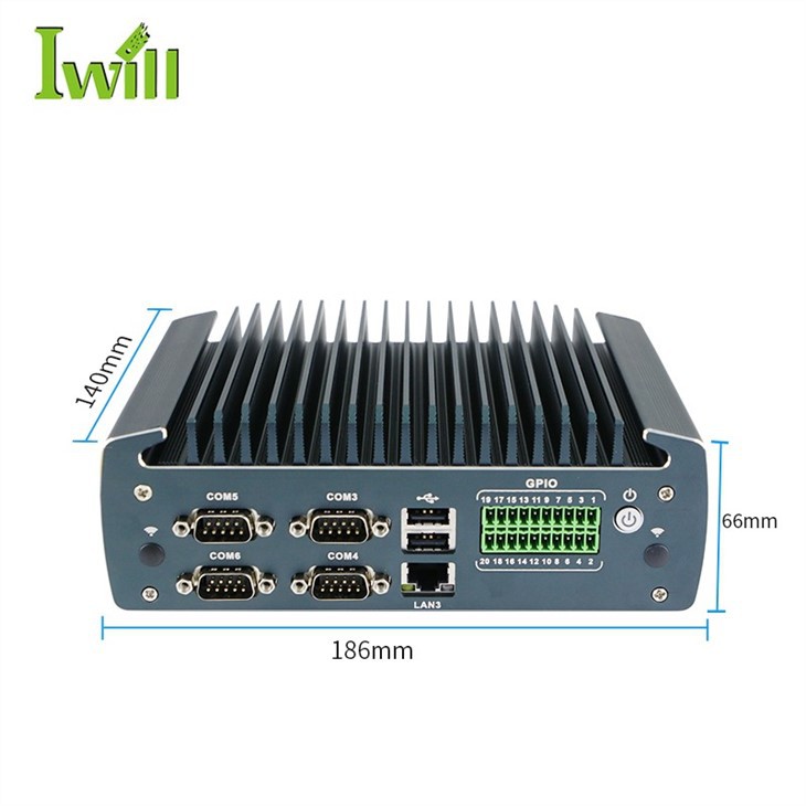 J6412 Industrial Fanless PC 3x I226v-2.5G Lan